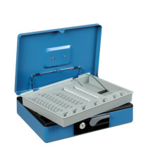 Cassetta portavalori Deluxe - 30x23x8 cm - blu - Iternet
