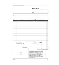 Blocco ricevute sanitarie - 50/2 autoricalcanti - 21,5x14,8cm - DU165470000 - Data Ufficio