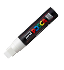 Marcatore a base d'acqua Uni Posca PC17K - punta extra large a scalpello 15,0mm  - bianco - Uni Mitsubishi