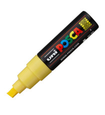 Marcatore a base d'acqua Uni Posca PC8K - punta large a scalpello 8,0mm - giallo  - Uni Mitsubishi