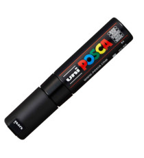 Marcatore a base d'acqua Uni Posca PC8K - punta large a scalpello 8,0mm - nero  - Uni Mitsubishi