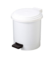 Pattumiera a pedale Ruf - PP - 6 L - diametro 22,5 cm - altezza 26,5 cm -  bianco - Medial Pattumiera a pedale Ruf - PP - 6 L - diametro 22,5 cm - altezza 26,5 cm -  bianco - Medial