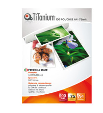 Pouches - A4 - 216x303 mm - 2x175 micron - Titanium - conf. 100 pezzi Pouches - A4 - 216x303 mm - 2x175 micron - Titanium - conf. 100 pezzi