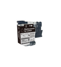 Cartuccia Compatibile Brother LC521BK Nero Pigmentato 500 Pagine Alta Qualità per DCP-J1260W J1310DW J1360DW J1460DW