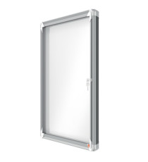 Bacheca per esterni - fondo magnetico bianco - 6 fogli A4 - orizzontale - Nobo