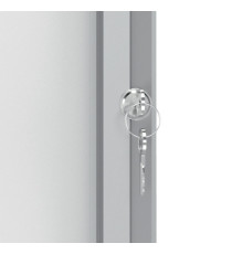 Bacheca per esterni - fondo magnetico bianco - 6 fogli A4 - orizzontale - Nobo