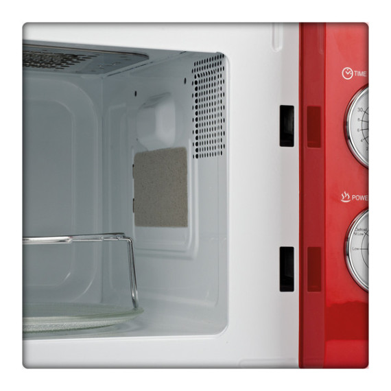 Forno a microonde vintage - con cottura combinata - 20 L - rosso - Girmi Forno a microonde vintage - con cottura combinata - 20 L - rosso - Girmi