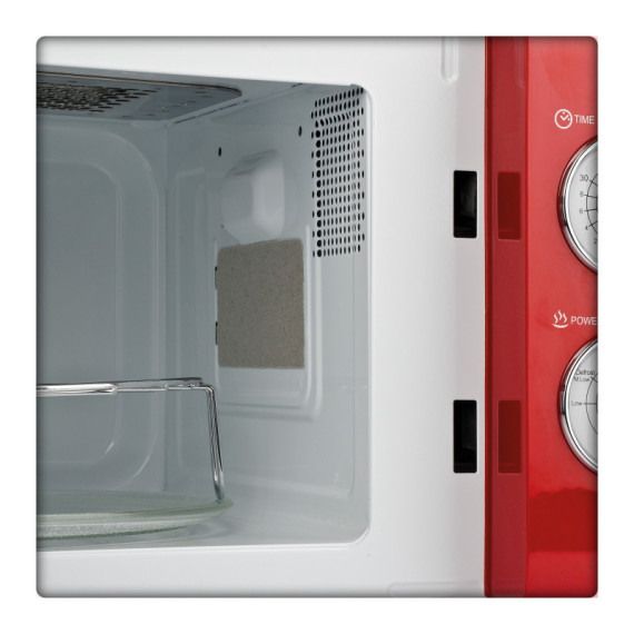 Forno a microonde vintage - con cottura combinata - 20 L - rosso - Girmi Forno a microonde vintage - con cottura combinata - 20 L - rosso - Girmi