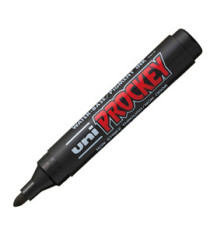 Marcatore Uni Prockey M122  - punta conica  1,20mm-1,80mm - nero - Uni Mitsubishi Marcatore Uni Prockey M122  - punta conica  1,20mm-1,80mm - nero - Uni Mitsubishi