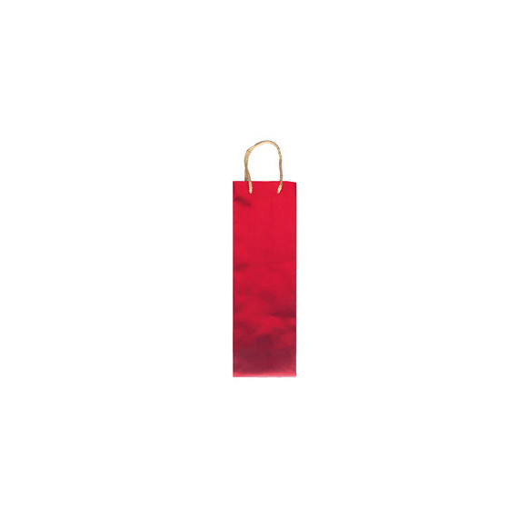 Portabottiglie natale - 12 x 37 x 9 cm - carta metal - rosso - Sadoch Portabottiglie natale - 12 x 37 x 9 cm - carta metal - rosso - Sadoch