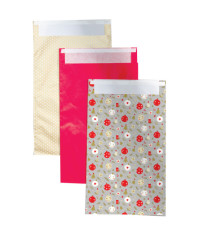 Sacchetto regalo - fantasia Natale assortite - c/patella adesiva - 26 x 40 + 5 cm - carta - Rex Sadoch - conf. 3pz