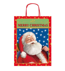 Shopper in carta kraft - con manici - 26 x 34,5 x 12 cm - fantasia natale - Rex Sadoch Shopper in carta kraft - con manici - 26 x 34,5 x 12 cm - fantasia natale - Rex Sadoch