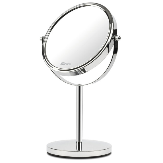 Specchio per trucco - con ingrandimento x3 - diametro specchio 15,5 cm - altezza 32 cm - grigio - Girmi Specchio per trucco - con ingrandimento x3 - diametro specchio 15,5 cm - altezza 32 cm - grigio - Girmi