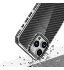 Cover in fibra di carbonio con magsafe per Samsung Galaxy S25 Edge finitura black con pulsanti in alluminio, altissima qualità