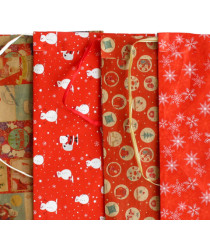 Sacchetto regalo - fantasia Natale assortite - c/ nastro rafia - 36 x 50 cm - carta - Rex Sadoch