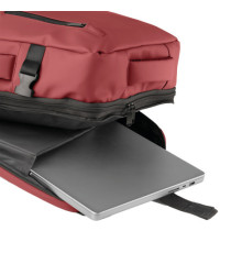 Zaino Travel Backpack Drop2Go - 30 x 15 x 45 cm - gomma - bordeaux - In Tempo