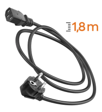 Cavo di alimetazione universale Linq EU2A con spina Schuko a 3 poli per Computer, Monitor e Stampante, cavo 1,8mt