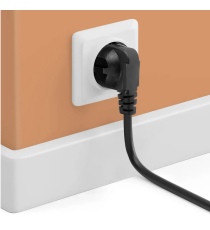 Cavo di alimetazione universale Linq EU2A con spina Schuko a 3 poli per Computer, Monitor e Stampante, cavo 1,8mt