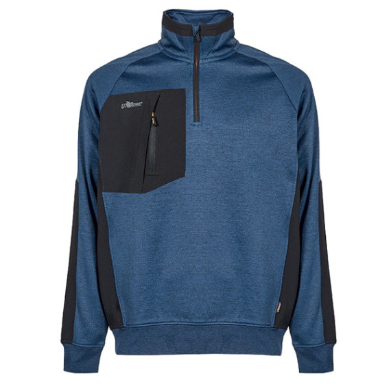 Felpa mezza zip Leeds - taglia XL - blu - U-Power Felpa mezza zip Leeds - taglia XL - blu - U-Power