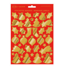 Stickers adesivi fustellati - motivi natale - oro - Rex Sadoch