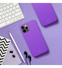 Cover in silicone Viola per Galaxy S25 Edge ROAR Custodia Colorful Jelly altissima qualità, materiale flessibile e antiscivolo