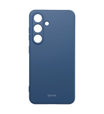 Cover in silicone Blu navy per Galaxy S25 ROAR Custodia Colorful Jelly altissima qualità materiale flessibile antiscivolo