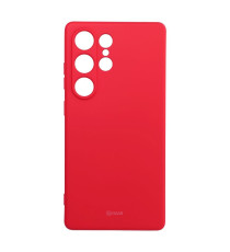 Cover in silicone Rosso per Galaxy S25 Ultra ROAR Custodia Colorful Jelly altissima qualità, materiale flessibile e antiscivolo