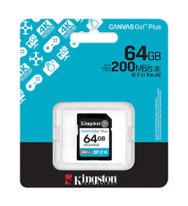 Scheda SDXC U3 e V30 Kingston 64gb SDG4/64GB Scheda di memoria Canvas Go SD,UHS-I velocità di trasferimento fino a 200MB/s Scheda SDXC U3 e V30 Kingston 64gb SDG4/64GB Scheda di memoria Canvas Go SD,UHS-I velocità di trasferimento fino a 200MB/s