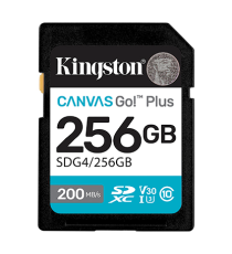 Scheda SDXC U3 e V30 Kingston 256gb SDG4/256GB Scheda di memoria Canvas Go SD,UHS-I velocità di trasferimento fino a 200MB/s Scheda SDXC U3 e V30 Kingston 256gb SDG4/256GB Scheda di memoria Canvas Go SD,UHS-I velocità di trasferimento fino a 200MB/s