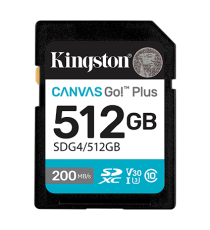 Scheda SDXC U3 e V30 Kingston 512gb SDG4/512GB Scheda di memoria Canvas Go SD,UHS-I velocità di trasferimento fino a 200MB/s Scheda SDXC U3 e V30 Kingston 512gb SDG4/512GB Scheda di memoria Canvas Go SD,UHS-I velocità di trasferimento fino a 200MB/s