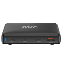 Caricatore USB -  140W -  3 USB-C + 1 USB-A - Nero -MKC Melchioni