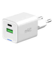 Caricatore USB -  35W -  1 USB-C + 1 USB-A - Bianco -MKC Melchioni
