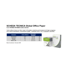Carta fotocopie A4 75gr Global Office paper bianca 500ff superficie brillante e qualità superiore - certificata FSC,ECF,ECOLABEL Carta fotocopie A4 75gr Global Office paper bianca 500ff superficie brillante e qualità superiore - certificata FSC,ECF,ECOLABEL
