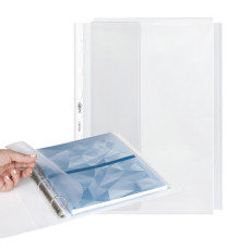 Buste forate ATLA GS P - 21 x 29,7 cm - PP - c/soffietto e patella - trasparente buccia - Sei Rota - conf. 10 pezzi Buste forate ATLA GS P - 21 x 29,7 cm - PP - c/soffietto e patella - trasparente buccia - Sei Rota - conf. 10 pezzi