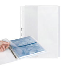 Buste forate ATLA GS P - 21 x 29,7 cm - PP - c/soffietto e patella - trasparente buccia - Sei Rota - conf. 10 pezzi Buste forate ATLA GS P - 21 x 29,7 cm - PP - c/soffietto e patella - trasparente buccia - Sei Rota - conf. 10 pezzi