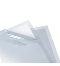 Cartellina a L - Poli T Plus - PP - 22 x 30 cm - trasparente liscio - Sei rota - conf.25 pezzi Cartellina a L - Poli T Plus - PP - 22 x 30 cm - trasparente liscio - Sei rota - conf.25 pezzi