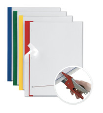 Cartellina Poli 200 - 21 x 29,7 cm - PP - trasparente buccia - dorso giallo - Sei Rota - conf. 10 pezzi