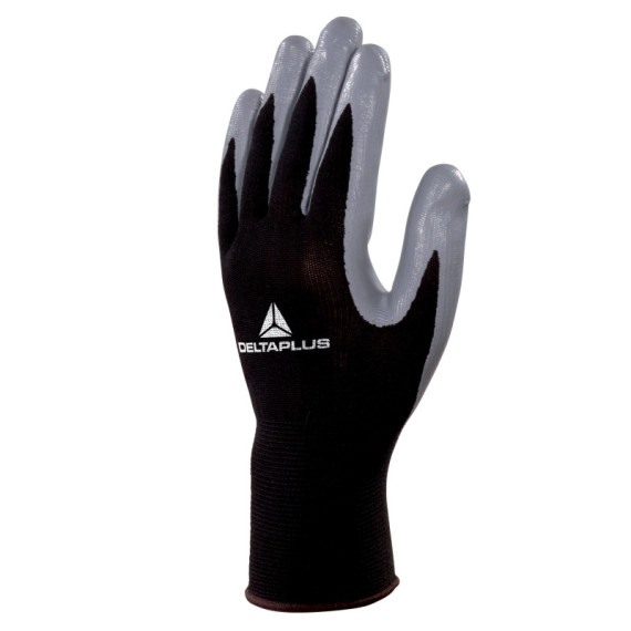 Guanti di precisione VE712GR - poliestere - palmo in nitrile - taglia 07 - nero/grigio - Deltaplus Guanti di precisione VE712GR - poliestere - palmo in nitrile - taglia 07 - nero/grigio - Deltaplus