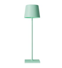 Lampada da tavolo 851 - ricaricabile - 8 x 30 cm - metallo - verde salvia - Palmina