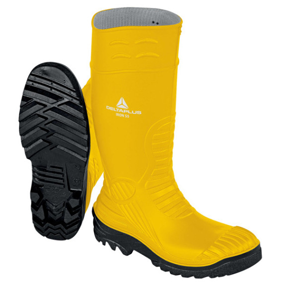 Stivali di sicurezza Iron S5 SRC - taglia 41 - PVC - giallo - Deltaplus Stivali di sicurezza Iron S5 SRC - taglia 41 - PVC - giallo - Deltaplus