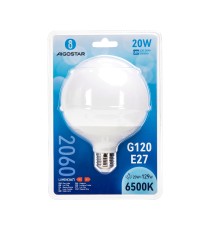 Lampadine led G120 20W attacco E27 2060 lumen - 6500K luce fredda , misura D120xH157mm Equivale a 129w incandescenza Lampadine led G120 20W attacco E27 2060 lumen - 6500K luce fredda , misura D120xH157mm Equivale a 129w incandescenza