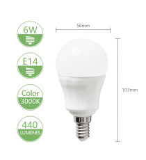 Lampadina led G120 20W attacco E27 2060 lumen 3000K luce calda misura D120xH157mm Equivale a 129w a incandescenza