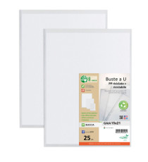 Buste a sacco Gaia - PP riciclato - 15 x 21 cm - buccia - trasparente - Sei rota - conf. 25 pezzi