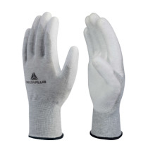 Guanti antistatico VE702PESD - poliestere / carbonio - taglia 10 - bianco - Deltaplus Guanti antistatico VE702PESD - poliestere / carbonio - taglia 10 - bianco - Deltaplus