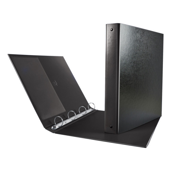 Raccoglitore Nettuno - 4 anelli a R 30 mm - dorso 3,5 cm - 22x30 cm - nero - Sei Rota Raccoglitore Nettuno - 4 anelli a R 30 mm - dorso 3,5 cm - 22x30 cm - nero - Sei Rota