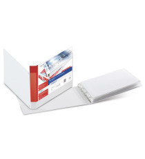 Raccoglitore personalizzabile Stelvio TI - 4 anelli a D 40 mm - dorso 5,5 cm - 42 x 30 cm - A3 - bianco - Sei Rota