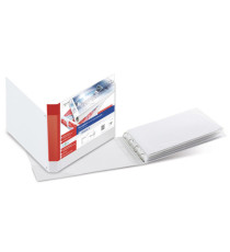 Raccoglitore personalizzabile Stelvio TI - 4 anelli a D 50 mm - dorso 7,5 cm  - 42x30cm (album) - bianco - Sei Rota