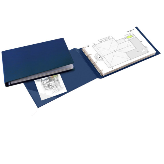 Raccoglitore Sanremo 2000 - 4 anelli a D 40 mm - dorso 5,5 cm - 42 x 30 cm (album) - blu - Sei Rota Raccoglitore Sanremo 2000 - 4 anelli a D 40 mm - dorso 5,5 cm - 42 x 30 cm (album) - blu - Sei Rota