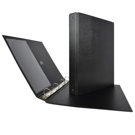 Raccoglitore Stelvio - 4 anelli a R 25 mm - dorso 3 cm - 22 x 30 cm - nero - Sei Rota Raccoglitore Stelvio - 4 anelli a R 25 mm - dorso 3 cm - 22 x 30 cm - nero - Sei Rota