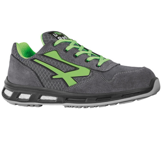 Calzatura di sicurezza Point S1P SRC - nylon/pelle scamosciata - grigio/verde - taglia 37 - U-Power Calzatura di sicurezza Point S1P SRC - nylon/pelle scamosciata - grigio/verde - taglia 37 - U-Power
